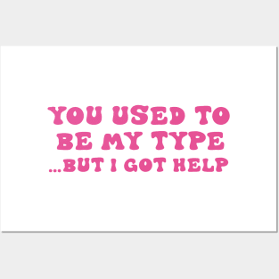 You Used To Be My Type But I Got Help Posters and Art